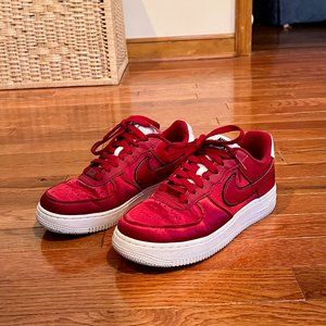 Red Nike Air Force 1, Women's 6.5